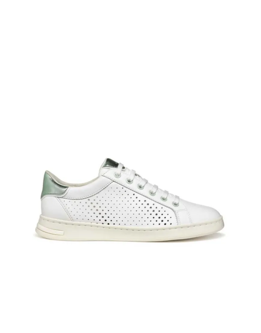 Baskets cuir ajouré blanc GEOX