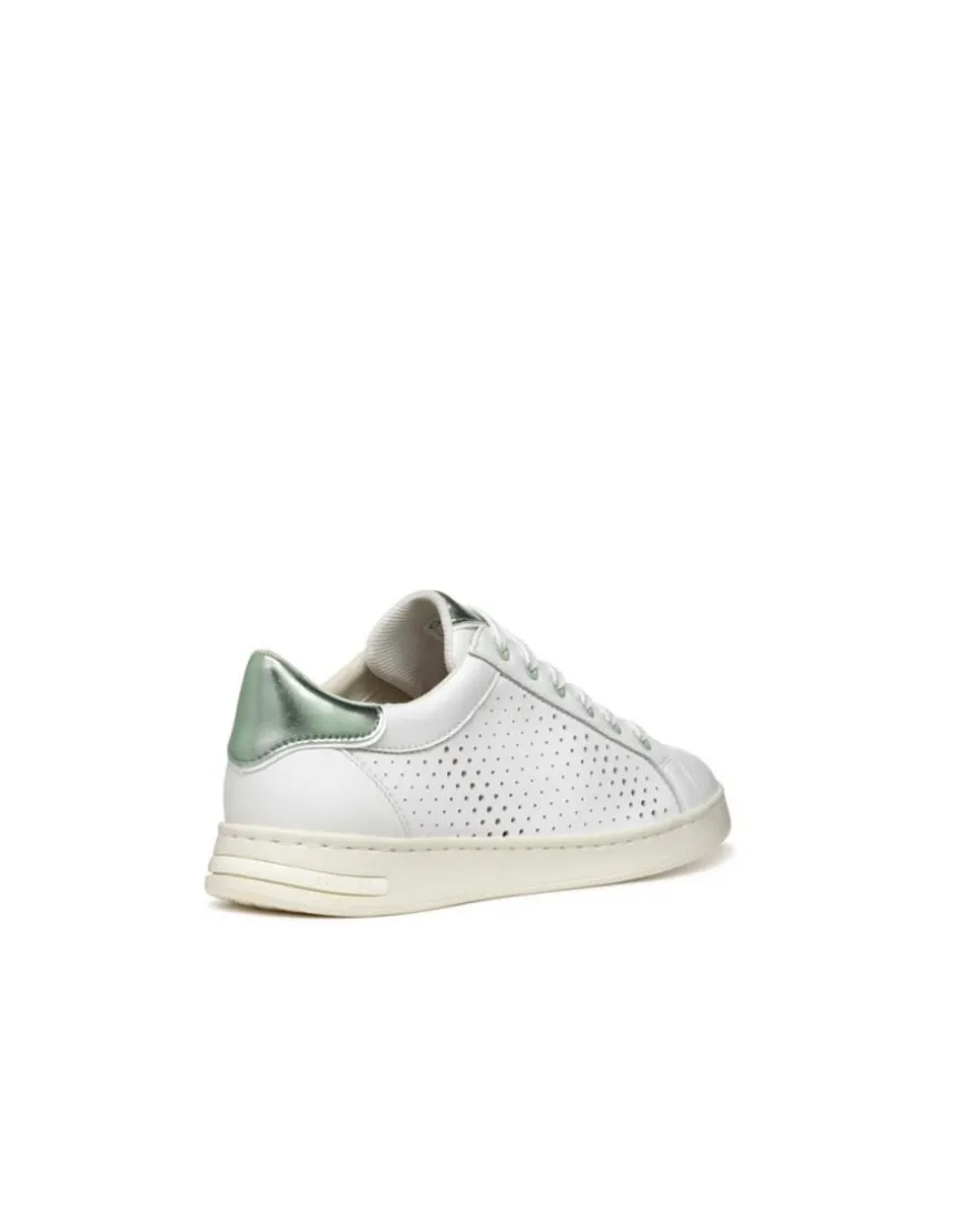 Baskets cuir ajouré blanc GEOX