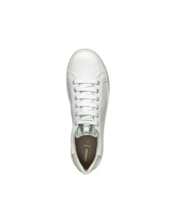 Baskets cuir ajouré blanc GEOX