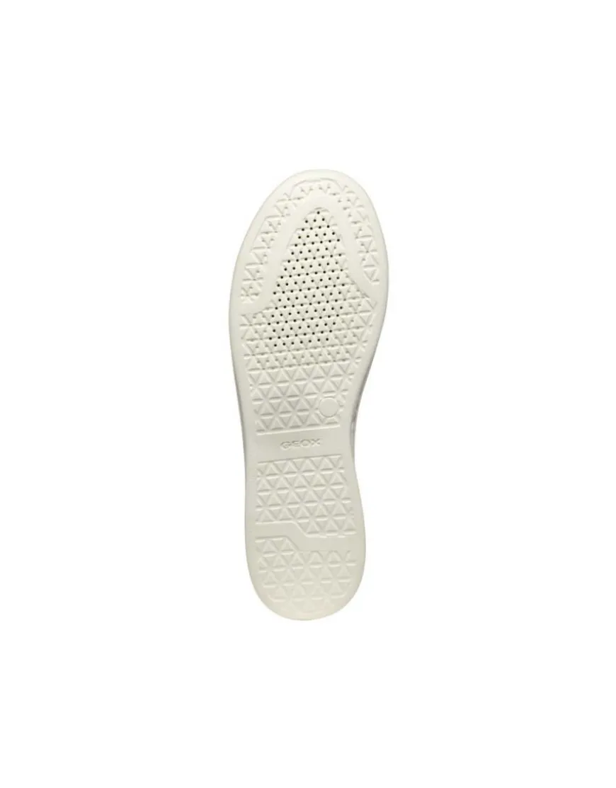 Baskets cuir ajouré blanc GEOX