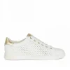 Baskets cuir ajouré blanc GEOX