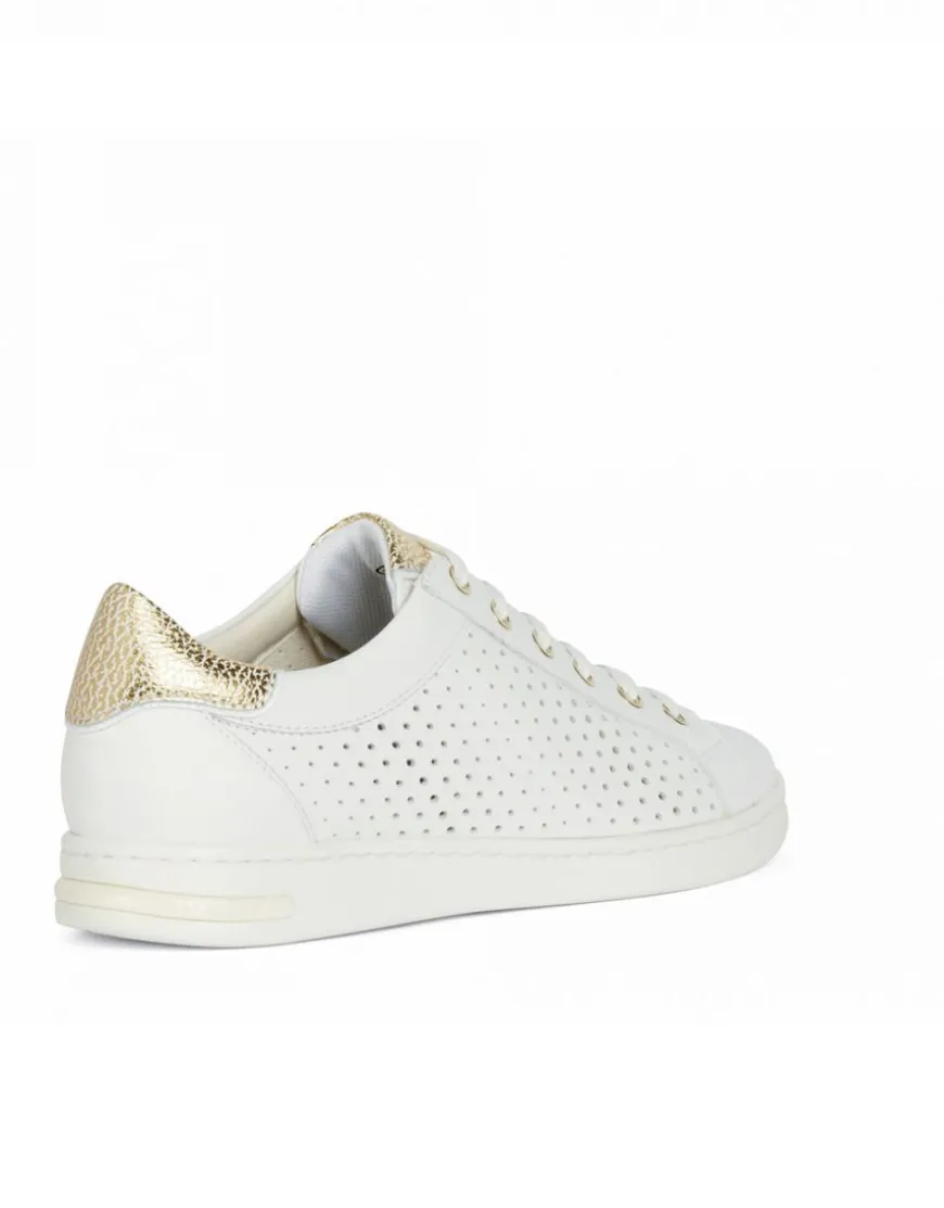 Baskets cuir ajouré blanc GEOX
