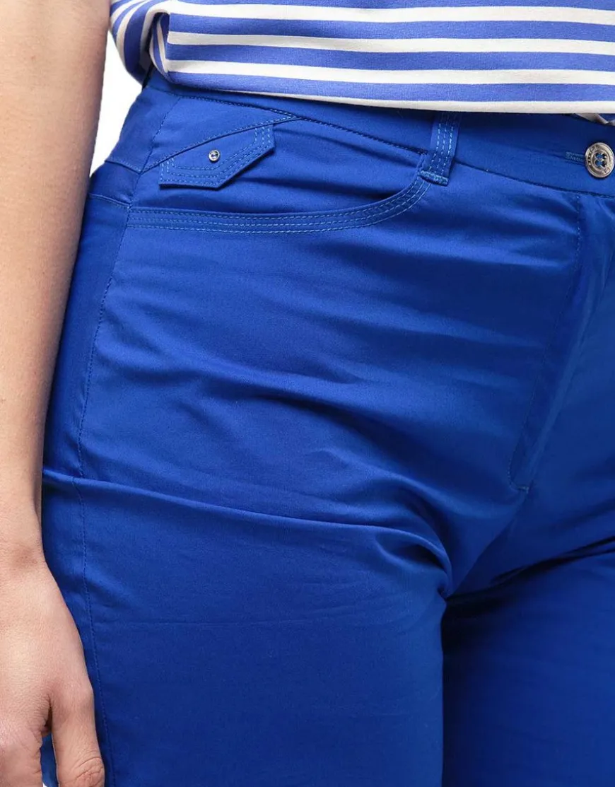 Bermuda coton bleu roi