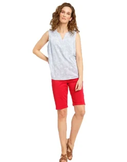 Bermuda rouge stretch