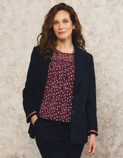 Blazer crêpe marine