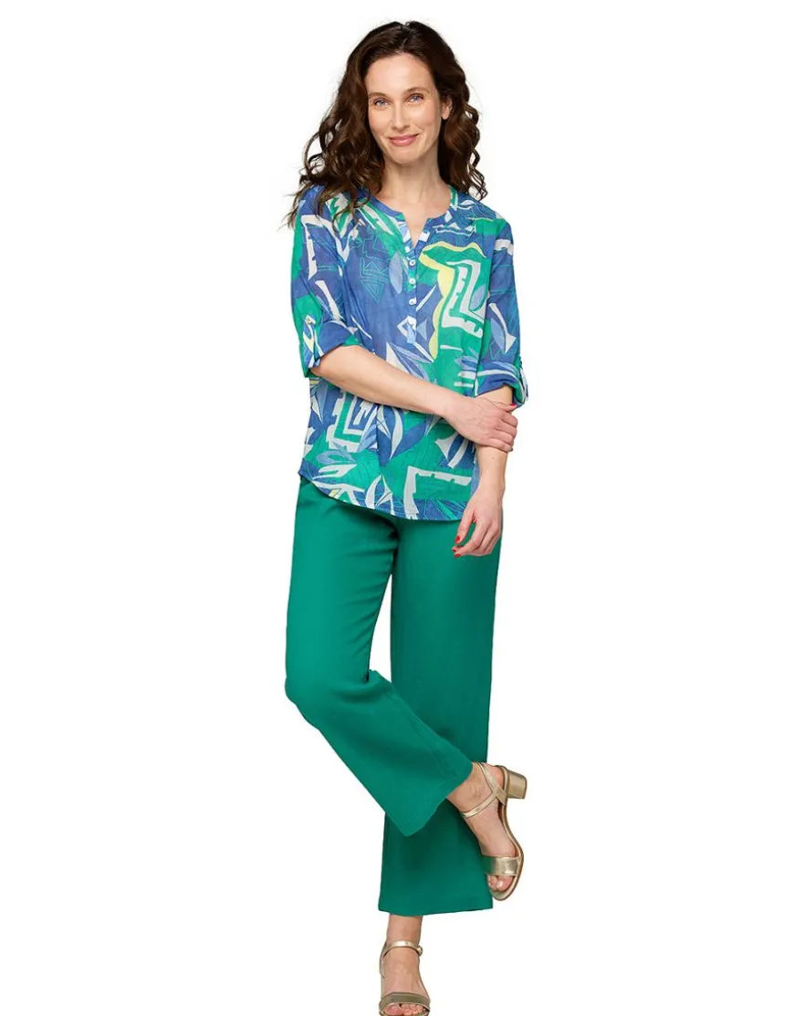 Blouse 100% coton bleu