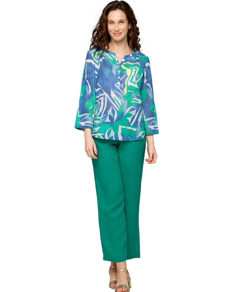 Blouse 100% coton bleu