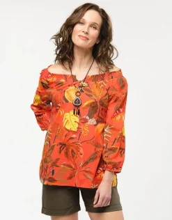 Blouse 100% coton orange