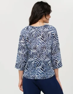 Blouse bleue 100% coton