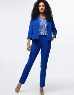 Blouse chic imprimé bleu