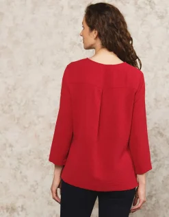 Blouse chic rouge