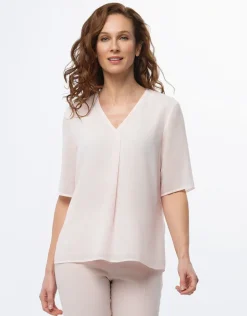 Blouse chic voile rose