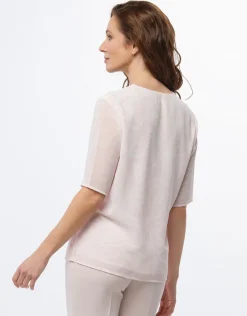 Blouse chic voile rose