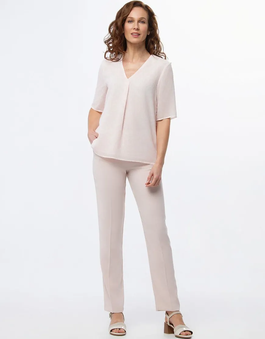 Blouse chic voile rose