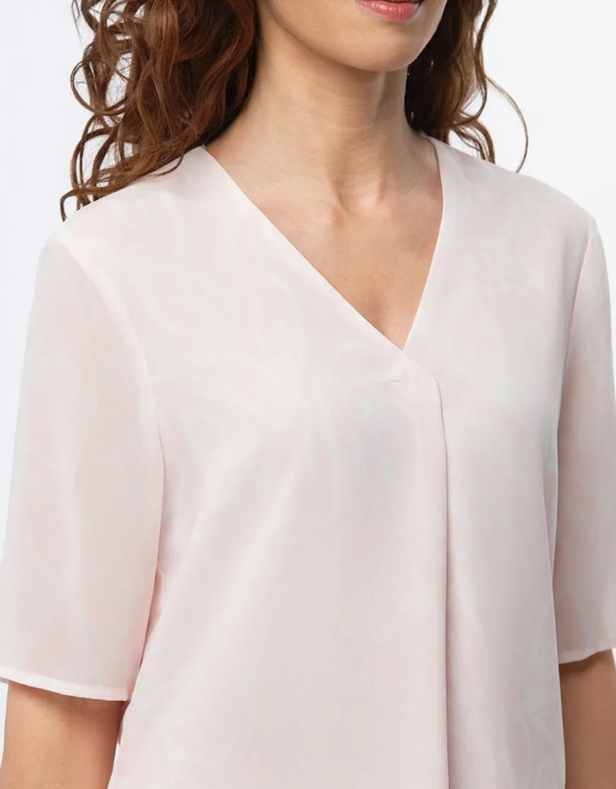 Blouse chic voile rose