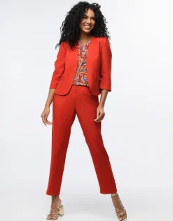 Blouse chic voile rouge