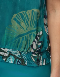 Blouse chic voile vert