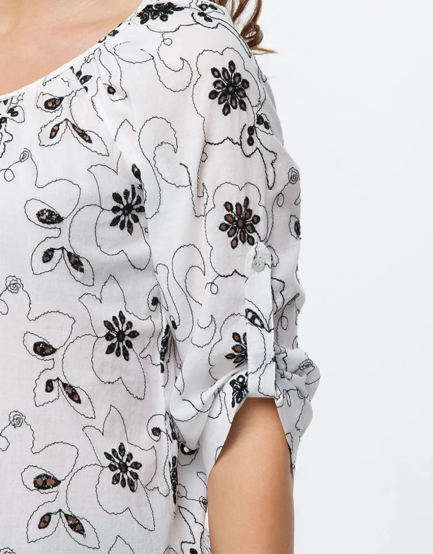 Blouse coton broderie