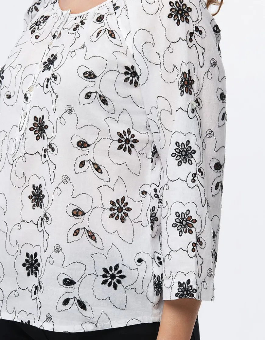 Blouse coton broderie