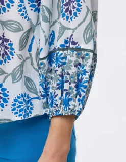 Blouse coton motif fleuri