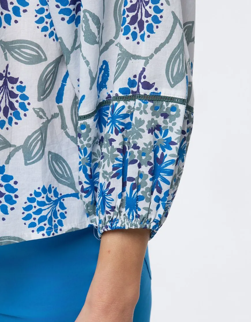 Blouse coton motif fleuri
