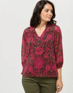 Blouse fluide rose