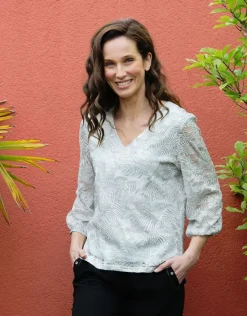 Blouse gris argenté