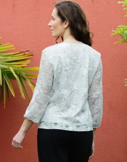 Blouse gris argenté