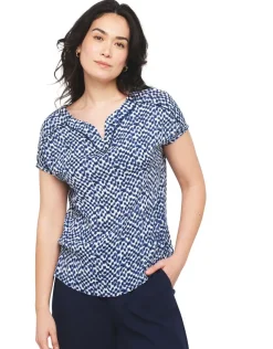 Blouse imprimé bleu