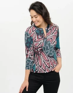 Blouse imprimée bleu