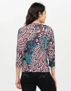 Blouse imprimée bleu