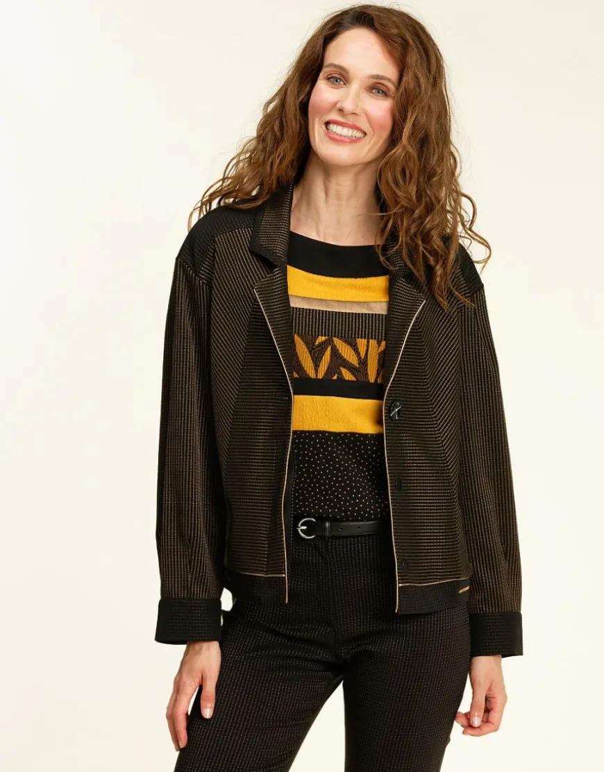 Blouson chic noir, bronze