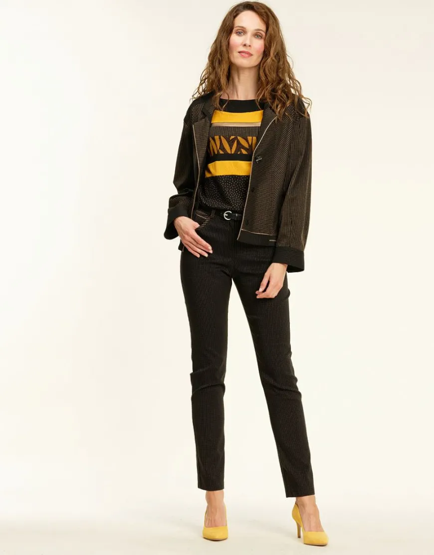 Blouson chic noir, bronze