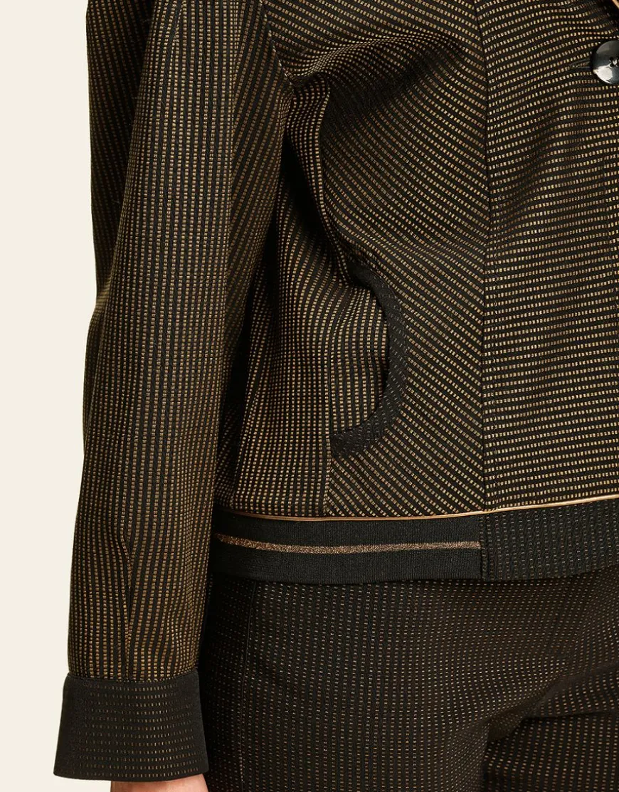 Blouson chic noir, bronze