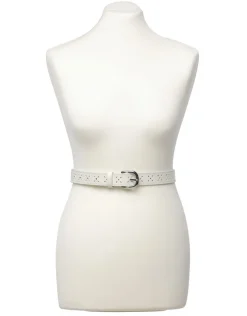 Ceinture cuir écru