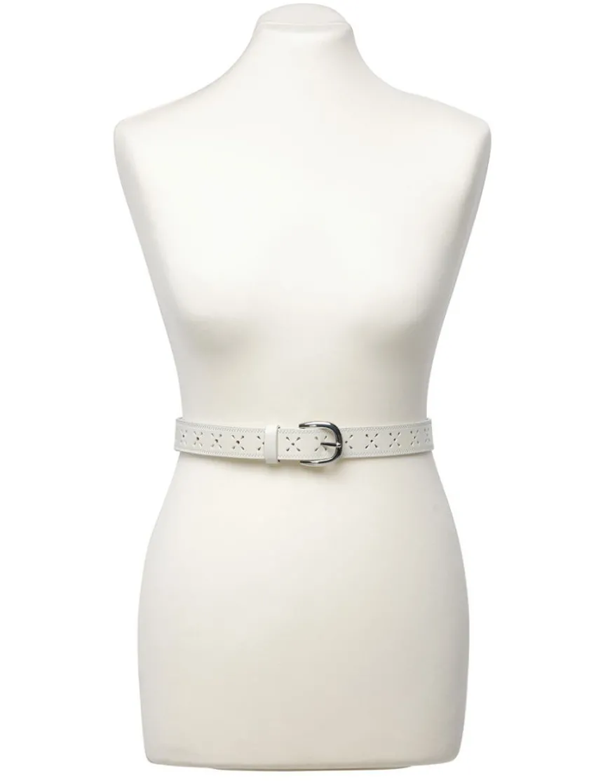 Ceinture cuir écru