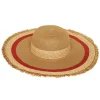Chapeau beige rouge
