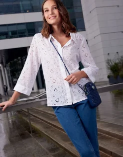 Chemisier blanc broderie