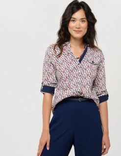 Chemisier coton fleuri