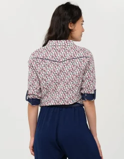 Chemisier coton fleuri