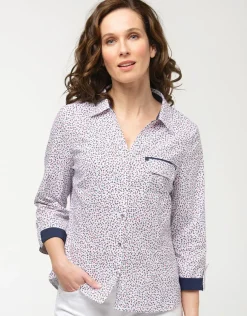 Chemisier coton fleuri