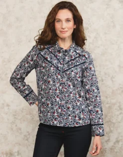 Chemisier fleuri coton