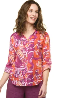 Chemisier violet coton