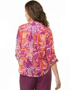 Chemisier violet coton