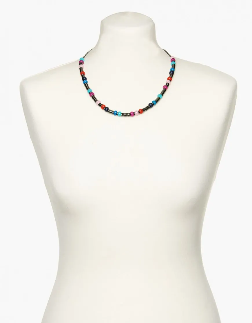 Collier à perles rose