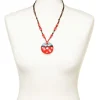 Collier céramique rouge
