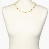 Collier jaune perles