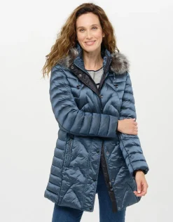 Doudoune longue bleu