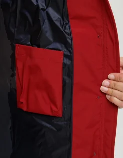 Doudoune longue rouge