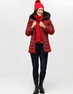 Doudoune rouge bordeaux